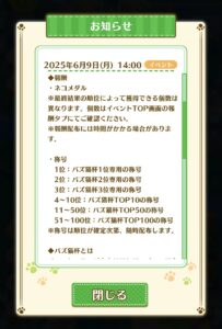 第10回パズ猫杯　報酬